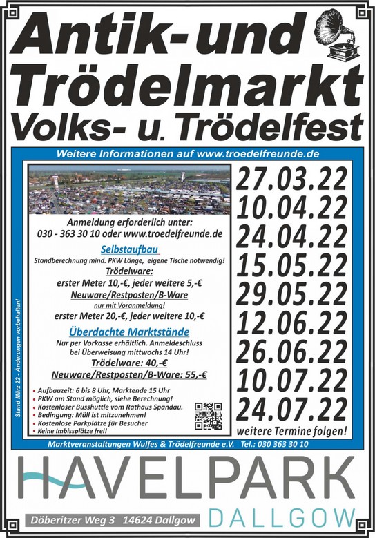 Termine Marktveranstaltungen Wulfes Trödelfreunde e.V.